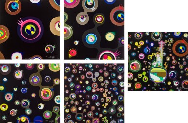 View full screen - View 1 of Lot 77. Jellyfish Eyes - I. Black 1 / II. Black 2 / III. Black 3 / IV. Black 5 / V. Jellyfish Eyes (Five Works) | 水母眼睛 - I. 黑 1 / IIII. 黑 2 / III. 黑 3 / IV. 黑 5 / V. 水母眼睛 (五件作品) 膠印版畫.