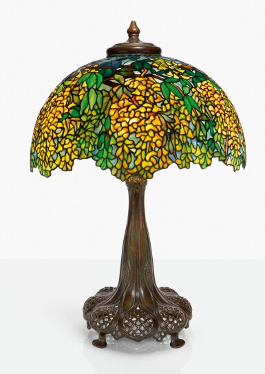 View full screen - View 1 of Lot 6. TIFFANY STUDIOS | "LABURNUM" TABLE LAMP.