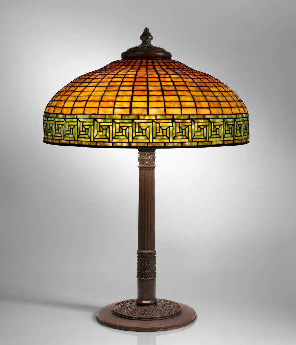 View full screen - View 1 of Lot 238. "Greek Key" Table Lamp.