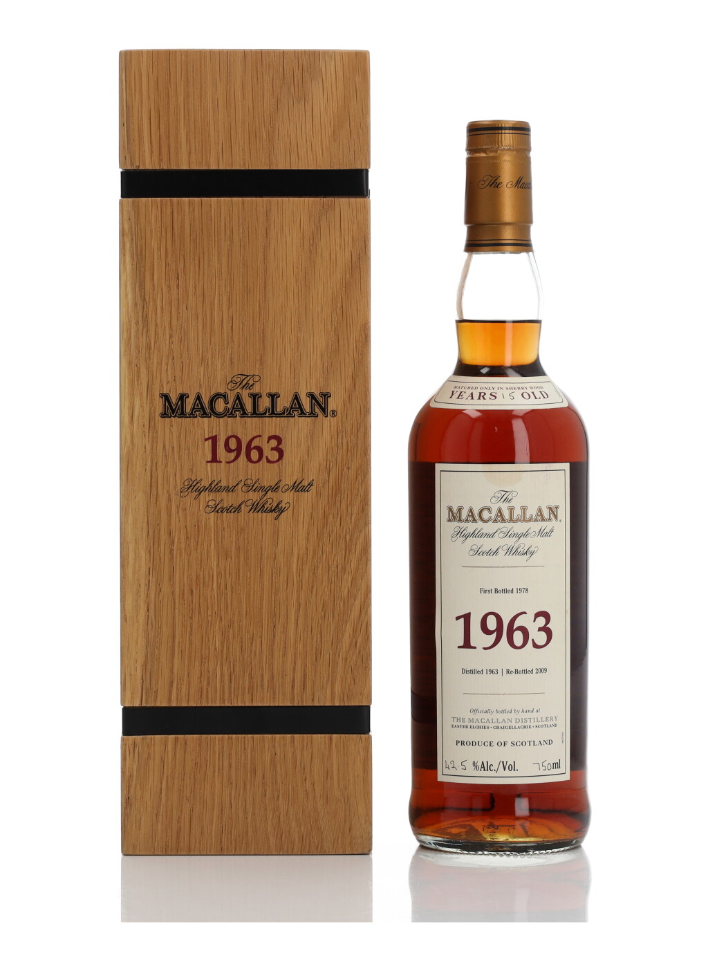 View full screen - View 1 of Lot 5. The Macallan Fine & Rare 15 Year Old 42.5 abv 1963 (1 BT 75cl).