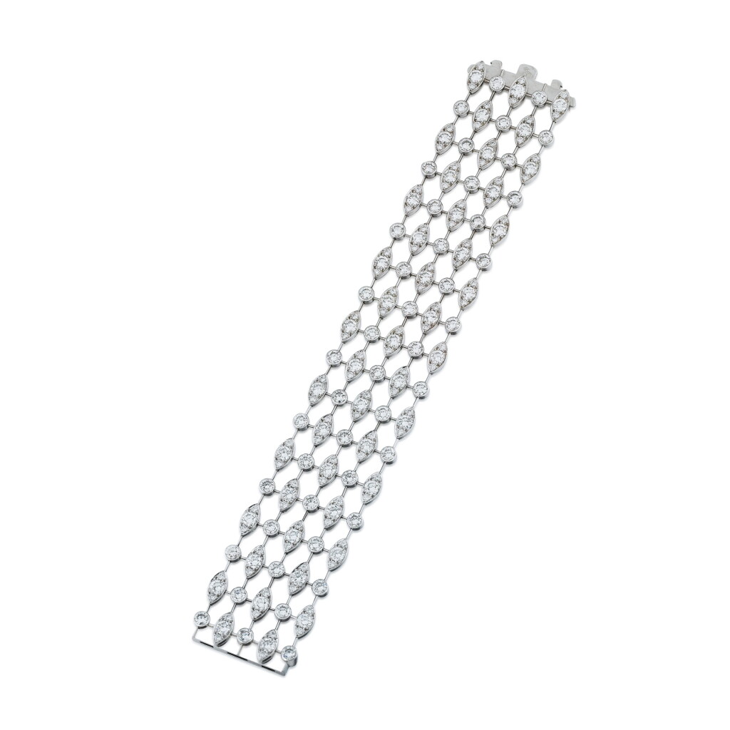 View full screen - View 1 of Lot 278. Cartier | Bracelet diamants, "Ondine" | Diamond bracelet, 'Ondine'.