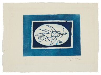 View full screen - View 1 of Lot 1392. Oiseau bleu (Oiseau IV) (Vallier 77).