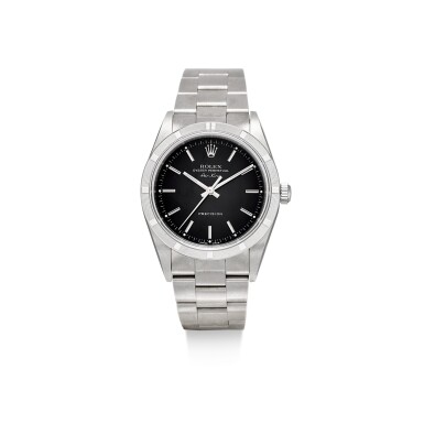 View full screen - View 1 of Lot 369. ROLEX | AIRKING, REFERENCE 14010 A STAINLESS STEEL WRISTWATCH WITH BRACELET, CIRCA 2000.