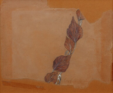 View full screen - View 1 of Lot 6. Dessin préparatoire pour le peigne "Feuilles de Lierre" | Preparatory drawing for the 'Ivy leaves' comb.