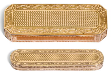 View full screen - View 1 of Lot 57. TWO GOLD TOOTHPICK CASES.