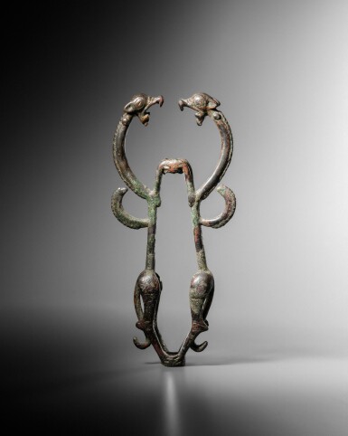 View full screen - View 1 of Lot 4. A Luristan Bronze Finial, circa 8th Century B.C..