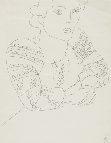 View full screen - View 1 of Lot 74. HENRI MATISSE | ÉTUDE POUR “LA BLOUSE ROUMAINE”.