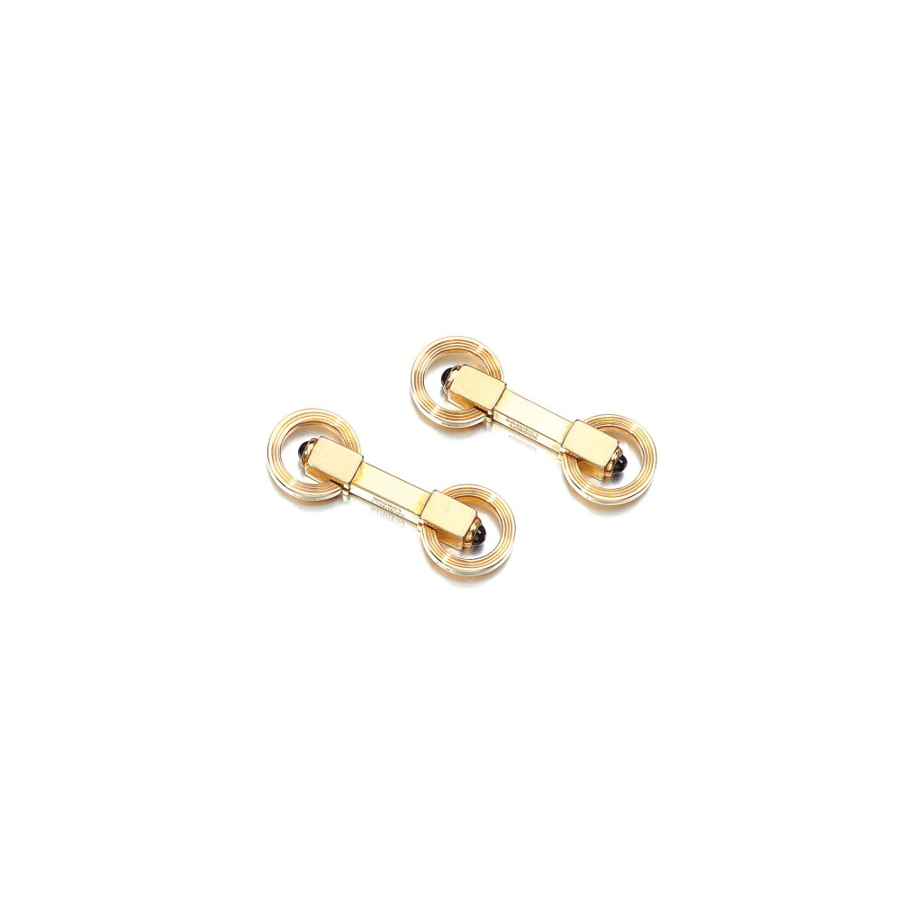 View full screen - View 1 of Lot 86. PAIR OF SAPPHIRE CUFFLINKS, CHAUMET, CIRCA 1986.