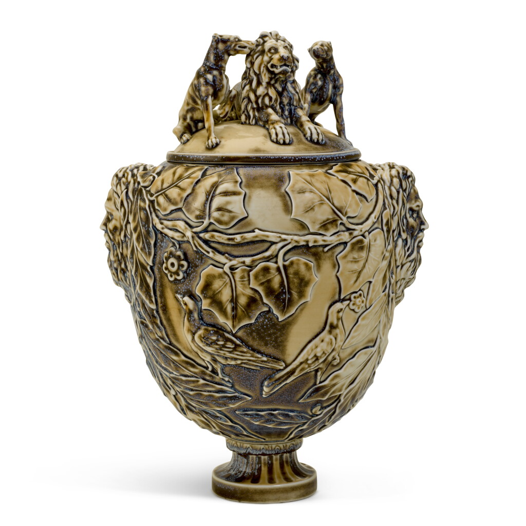 View full screen - View 1 of Lot 351. A rare porcelain covered vase, Imperial Porcelain Factory, St Petersburg, period of Nicholas II, 1895.