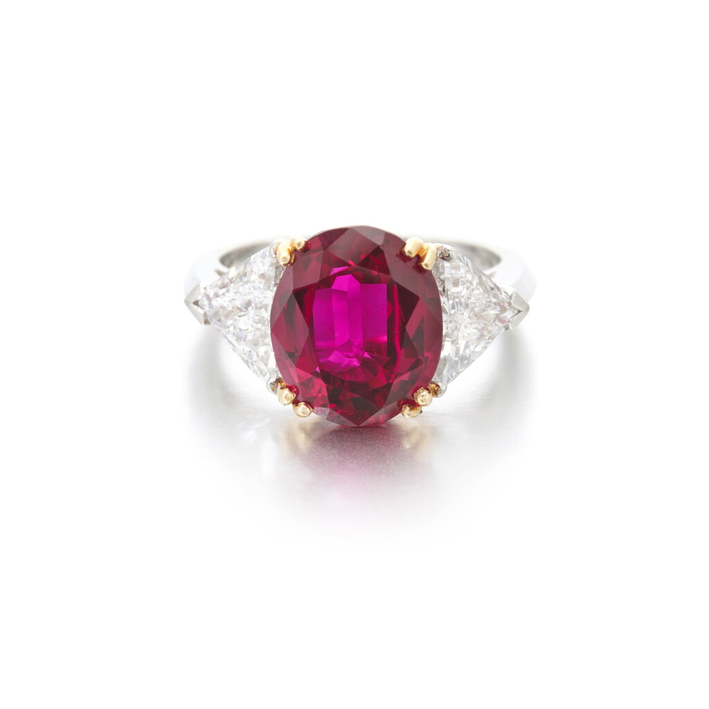 View full screen - View 1 of Lot 275. Ruby and diamond ring (Anello in diamanti e rubino).