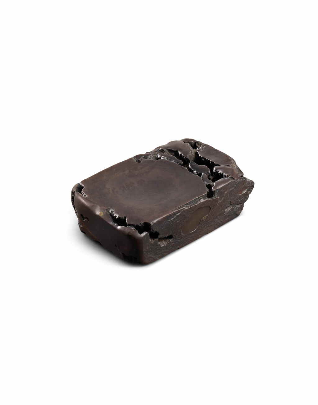 View full screen - View 1 of Lot 1523. A Duan inkstone, Late Ming - early Qing dynasty | 晚明清初 蟲蛀四平硯.