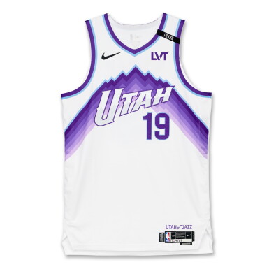 View full screen - View 1 of Lot 2. Ace Bailey Utah Jazz 2025-2026 Game Worn Association Edition Jersey.