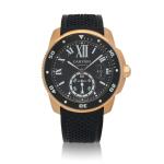 Calibre de Cartier Diver's Watch, Ref. 3730 Pink gold wristwatch with date Circa 2014