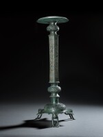 A large Khurasan bronze lampstand, Eastern Persia, 12th century