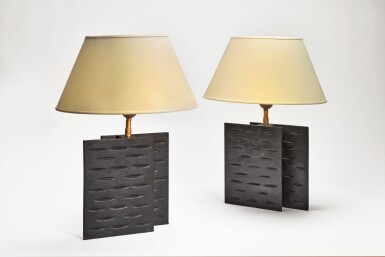 View full screen - View 1 of Lot 31. Jean-Michel Frank, Pair of Table Lamps.