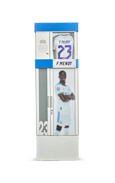 View full screen - View 1 of Lot 23. First Team Locker #23: The Real Madrid Santiago Bernabéu Stadium 2001/02 - 2021/22 | Ferland Mendy, Sergio Reguilón, Mateo Kovacic, Danilo, Isco, Denis Cheryshev, Pedro Mendes, Mesut Özil, Rafael van der Vaart, Wesley Sneijder, David Beckham, Pedro Munitis.