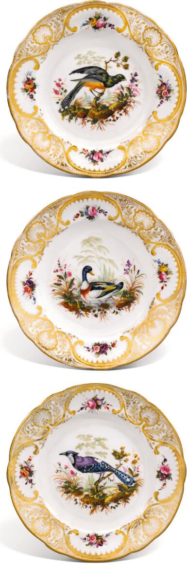 View full screen - View 1 of Lot 22. THREE NANTGARW PLATES, CIRCA 1820.