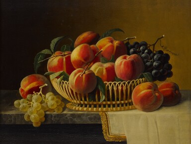 View full screen - View 1 of Lot 1038. Still Life with Peaches and Grapes.