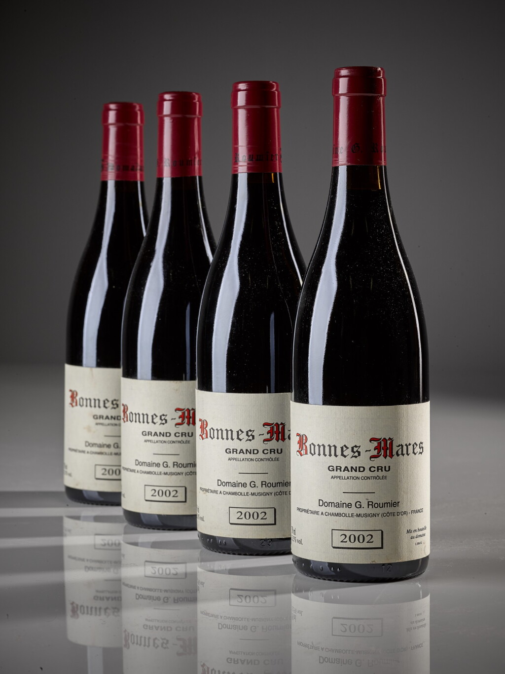 View full screen - View 1 of Lot 310. Bonnes Mares 2002 Domaine Georges Roumier (4 BT).