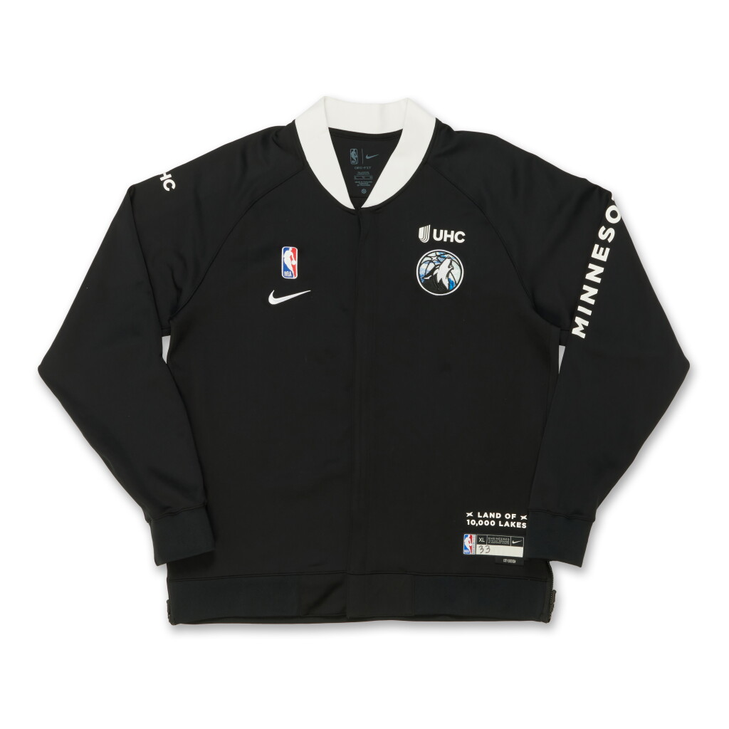 View full screen - View 1 of Lot 106. Leonard Miller Minnesota Timberwolves 2024-2025 City Edition Warmup Set .