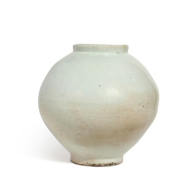 View full screen - View 1 of Lot 905. A white-glazed moon jar, Joseon dynasty, 18th / 19th century.