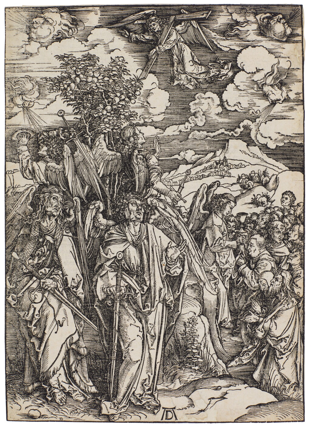 View full screen - View 1 of Lot 2. The Four Angels Staying the Winds (B. 66; M., Holl. 169).