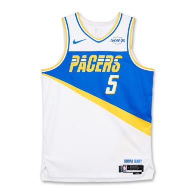 View full screen - View 1 of Lot 63. Jarace Walker Indiana Pacers 2025-2026 Game Worn City Edition Jersey .