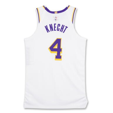 View full screen - View 1 of Lot 18. Dalton Knecht ‘Christmas Day’ Los Angeles Lakers 2025-2026 Game Worn Association Edition Jersey.