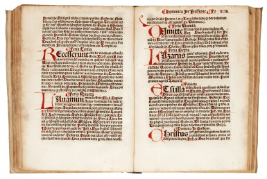 View full screen - View 1 of Lot 77. Amicus animae, Sermones, Basel, 1495, later vellum.