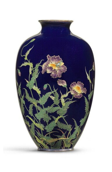 View full screen - View 1 of Lot 75. A CLOISONNÉ VASE MARK OF HAYASHI KODENJI (1831–1915) | MEIJI PERIOD, LATE 19TH CENTURY.