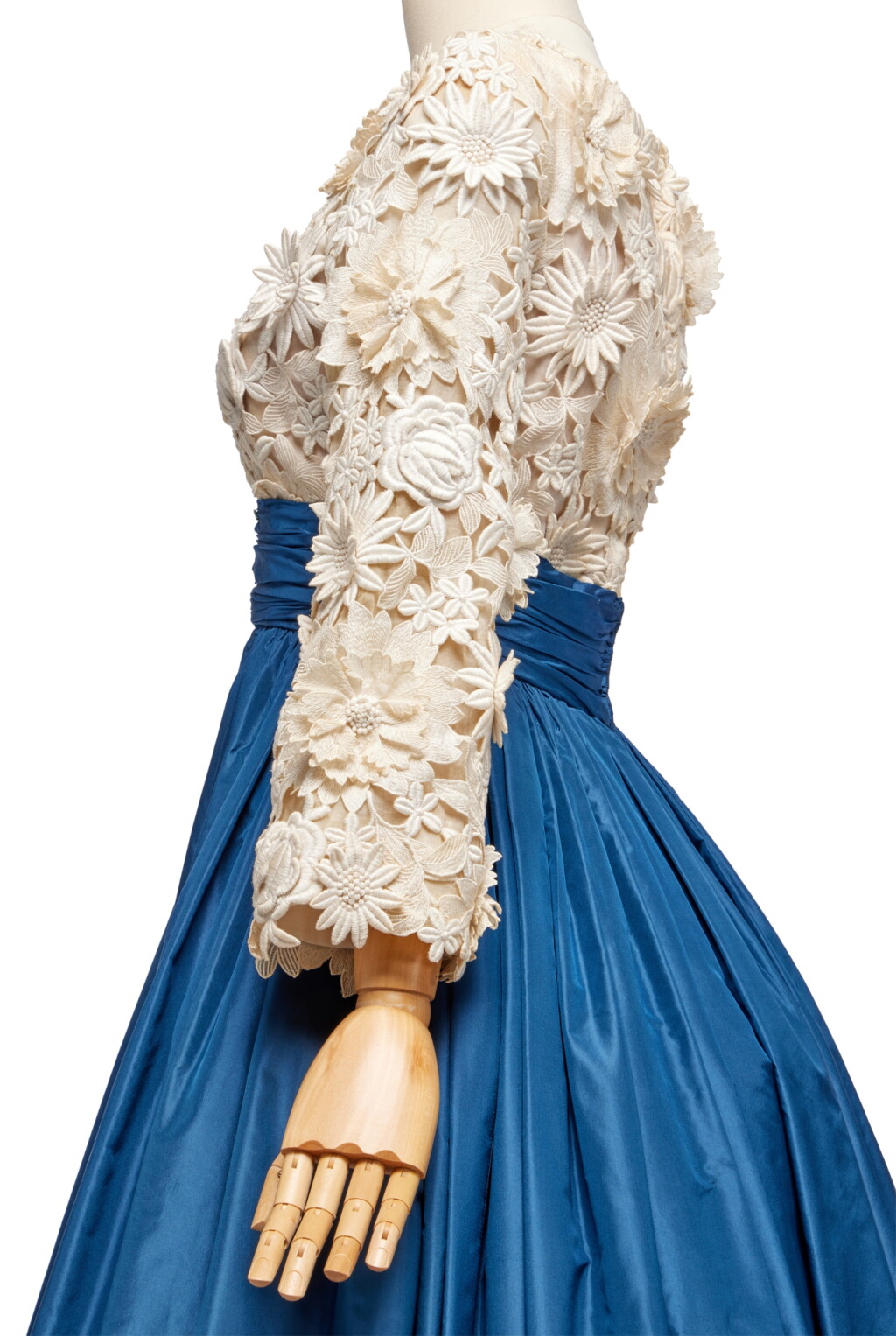 View full screen - View 1 of Lot 84. Ballgown with Ivory Three-Dimensional Flower Heads, late 1960s.