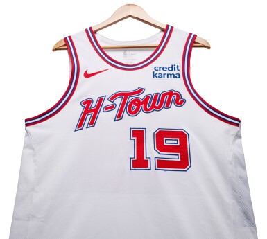 View full screen - View 1 of Lot 152. Jeenathan Williams Houston Rockets 2023-2024 Game Worn City Edition Jersey .