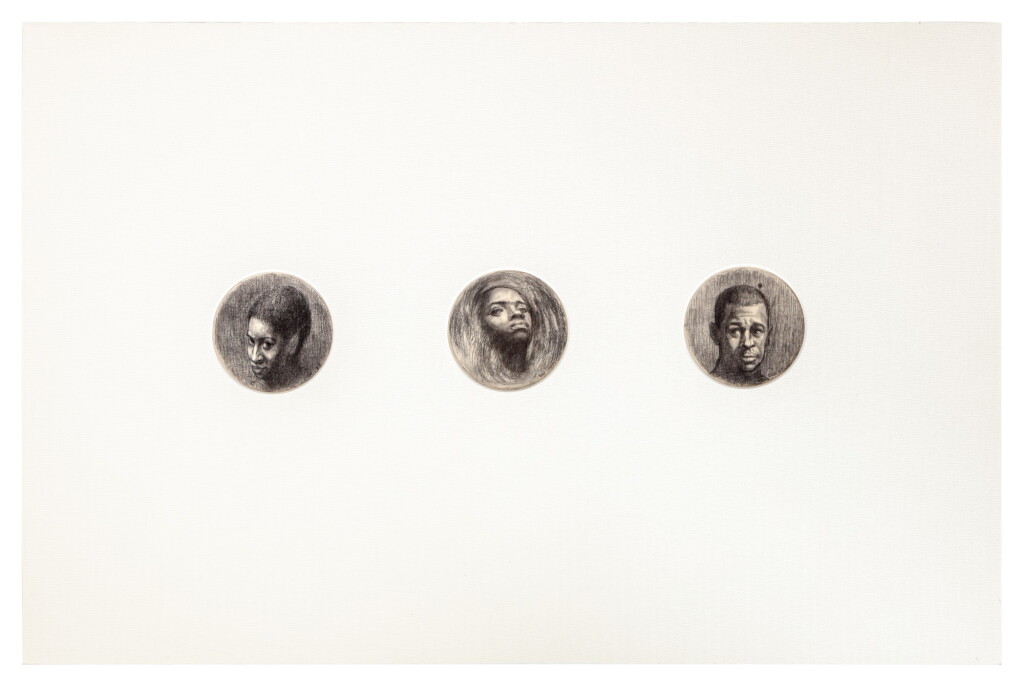 View full screen - View 1 of Lot 282. Three Round Heads (Triptych).