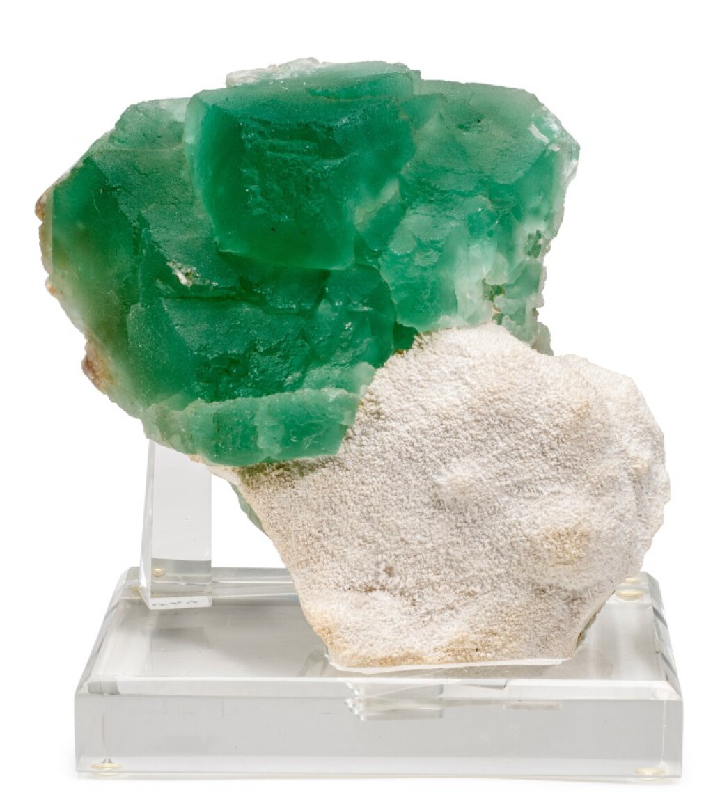 View full screen - View 1 of Lot 60. Fluorite on Quartz.