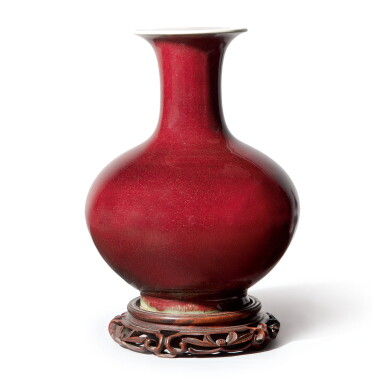 View full screen - View 1 of Lot 604. A CHINESE 'SANG DE BOEUF'-GLAZED VASE, LATE 19TH/EARLY 20TH CENTURY.