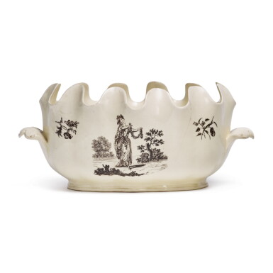 View full screen - View 1 of Lot 55. A WEDGWOOD CREAMWARE TRANSFER-PRINTED MONTEITH CIRCA 1780 .