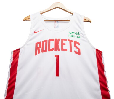 View full screen - View 1 of Lot 42. Jabari Smith Jr. Houston Rockets 2022 Summer League Game Worn Jersey | Double-Double .
