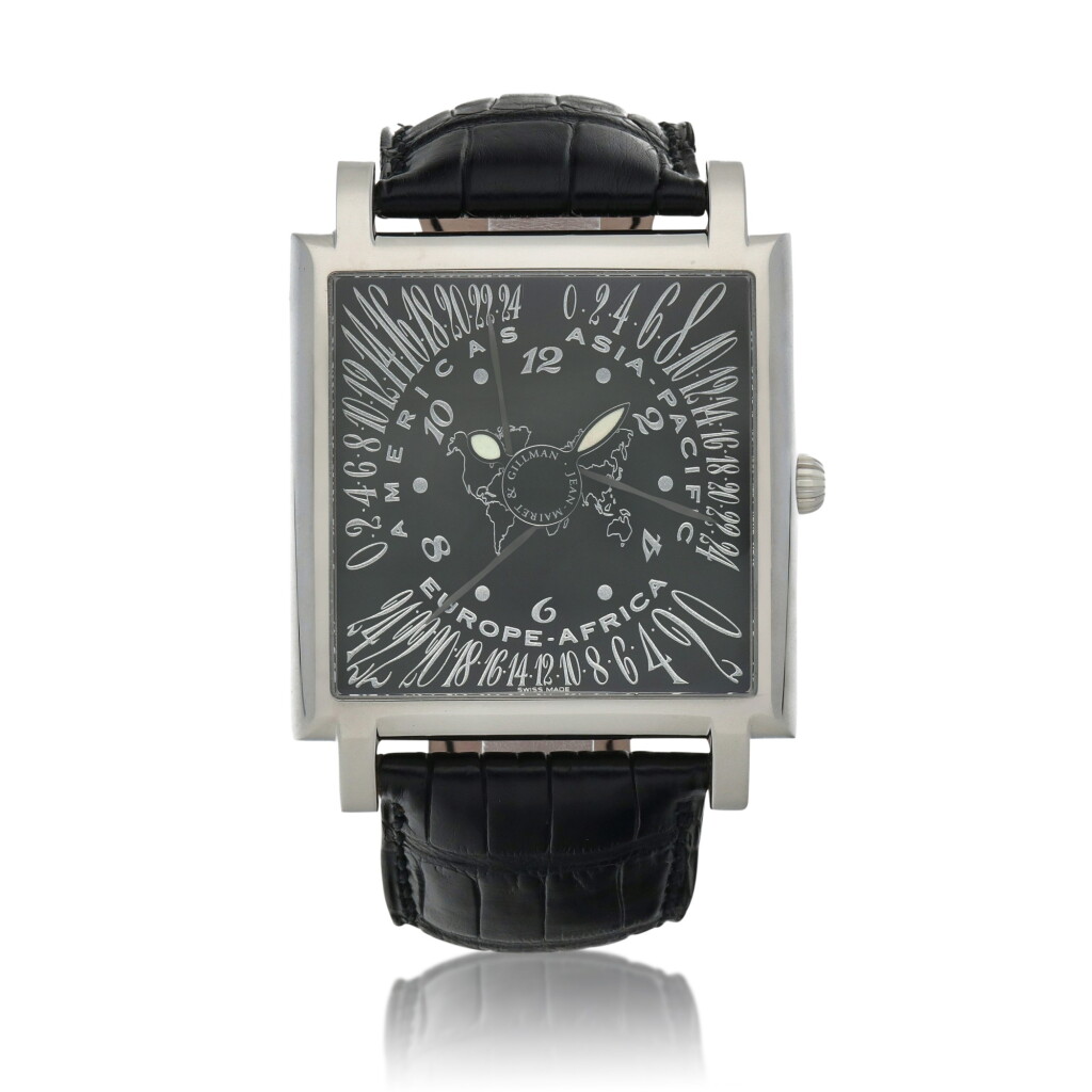 View full screen - View 1 of Lot 62. Continentes White gold multi time zone wristwatch with retrograde hours Circa 2005.