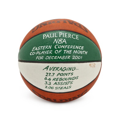 View full screen - View 1 of Lot 14. Paul Pierce 2001-2002 Boston Celtics Basketball | Eastern Conference Co-Player of the Month.