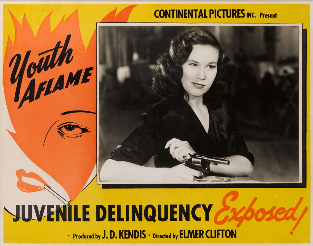 View full screen - View 1 of Lot 164. YOUTH AFLAME (1944) LOBBY CARD, US.