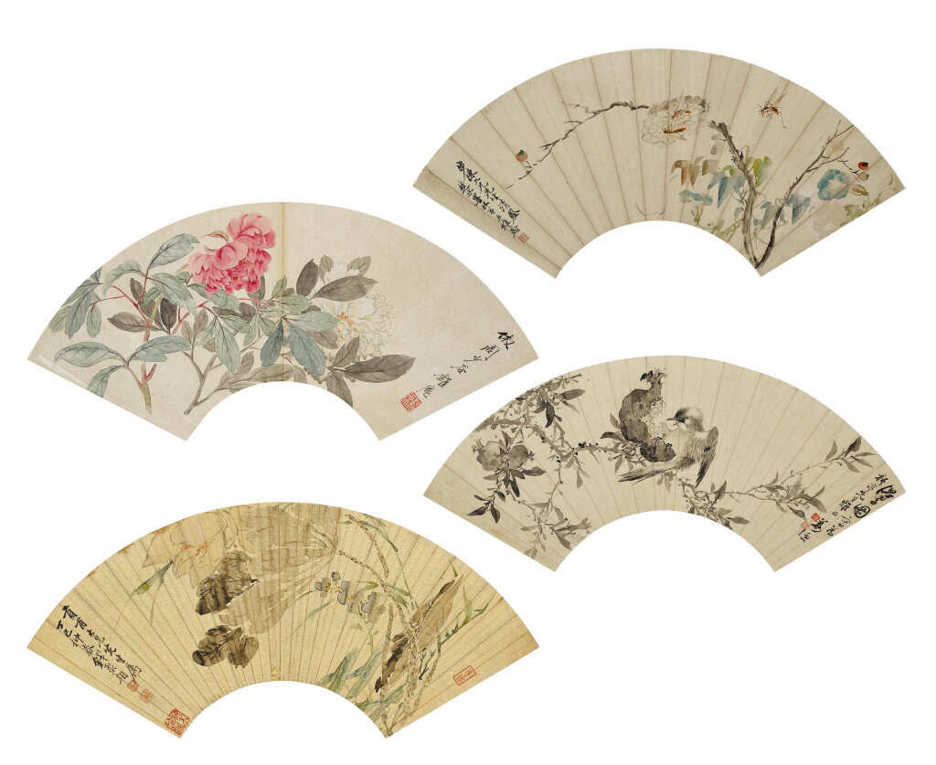 View full screen - View 1 of Lot 9076. 清諸家 清名家扇面冊 | Various Artists (Qing Dynasty), Various Subjects.
