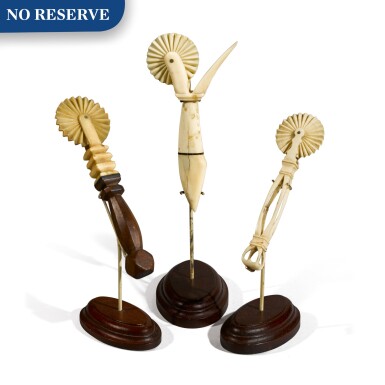 View full screen - View 1 of Lot 365. Three American Pie Crimpers, circa 1850.