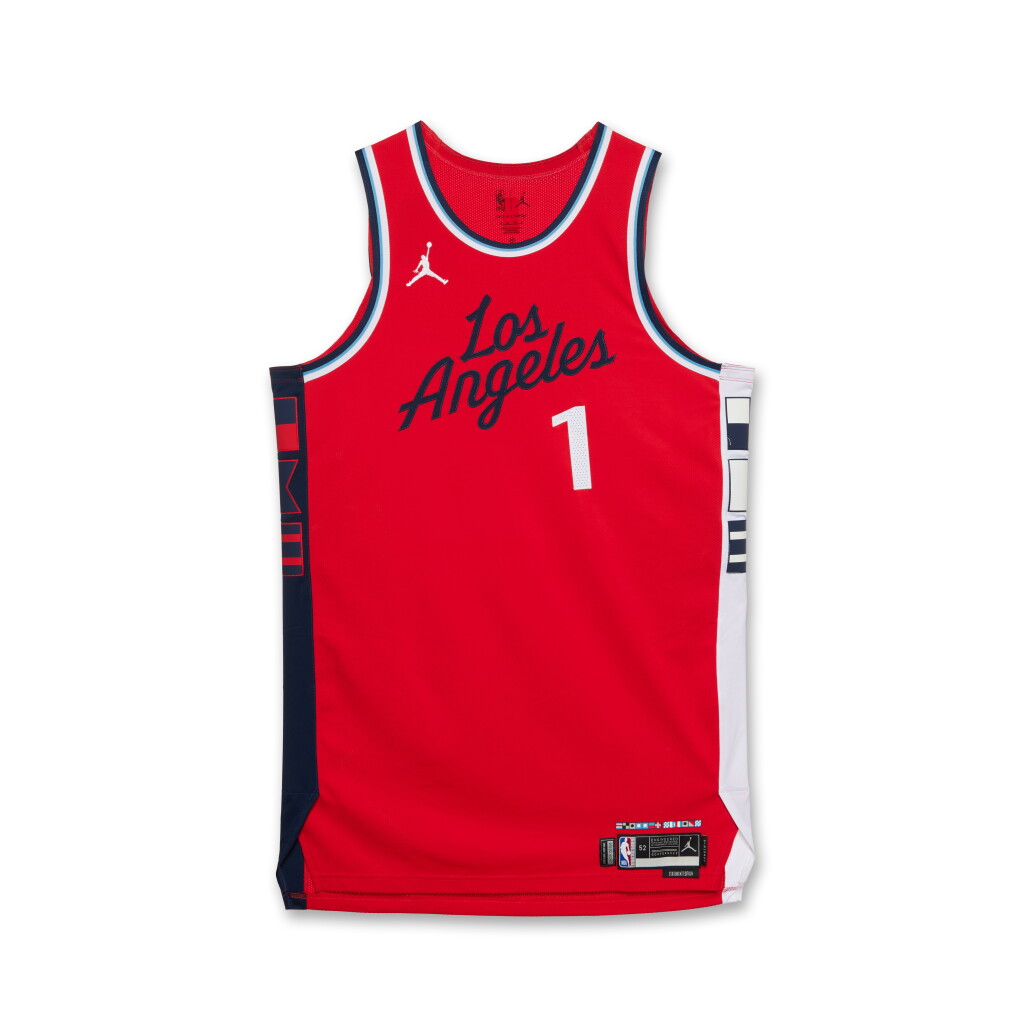 View full screen - View 1 of Lot 135. James Harden Los Angeles Clippers 2024-2025 Emirates NBA Cup Game Worn Statement Edition Jersey .