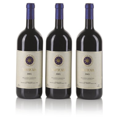 View full screen - View 1 of Lot 549. Sassicaia 2005 (3 MAG).