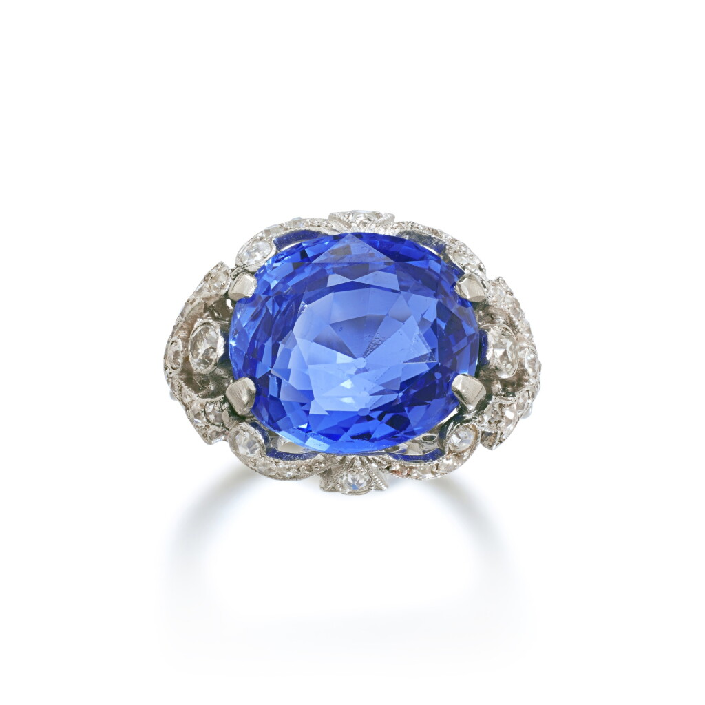 View full screen - View 1 of Lot 745. Sapphire and Diamond Ring.
