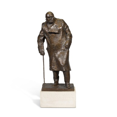 View full screen - View 1 of Lot 252. Sir Winston Churchill, Maquette for the Monument in Parliament Square.