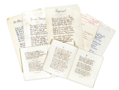 View full screen - View 1 of Lot 20. Geibel, Seven autograph manuscripts of poems, 1834-1873.