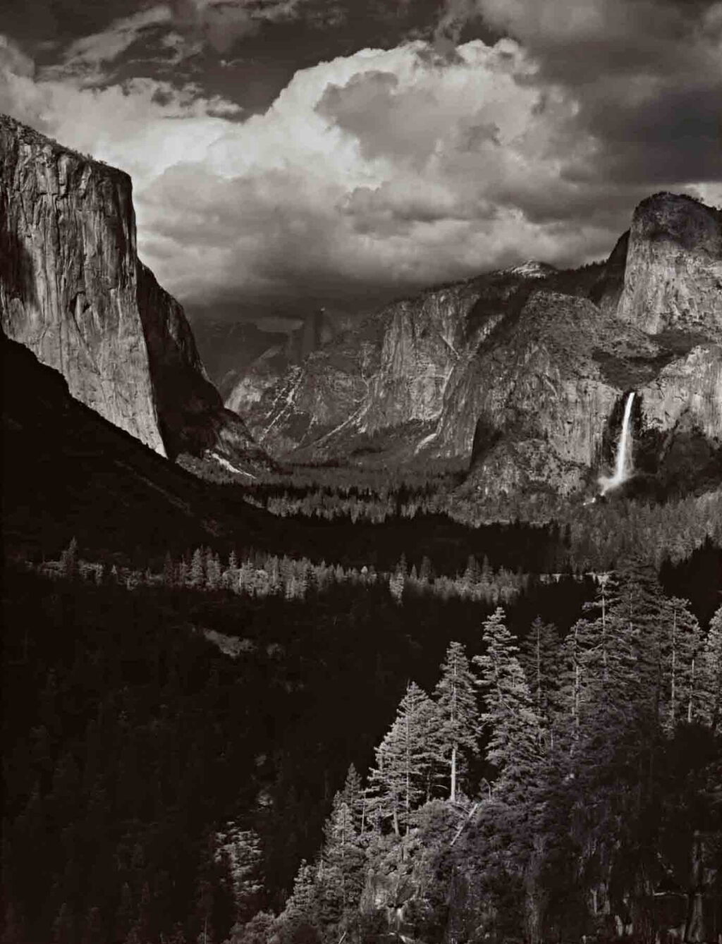 View full screen - View 1 of Lot 3. Thunderstorm, Yosemite Valley, California.