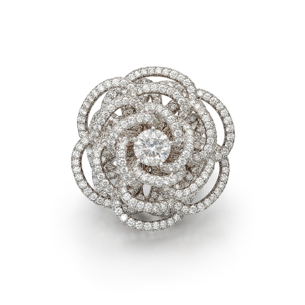 View full screen - View 1 of Lot 1657. DIAMOND ‘CAMELLIA’ RING | 香奈兒 | 鑽石 ’CAMELLIA’ 戒指.