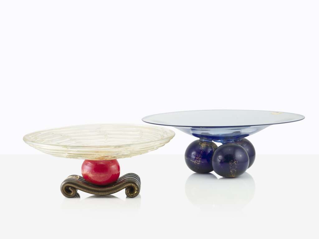View full screen - View 1 of Lot 519. Three-footed Bowl and Footed Bowl .